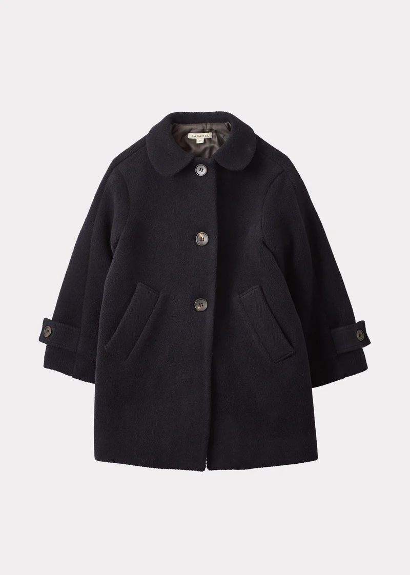 Caramel  Everest Kids Coat - Dark Navy - 6Y Last One