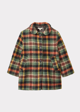 Load image into Gallery viewer, Caramel Everest Kids Coat - Orange Check - 4Y, 6Y