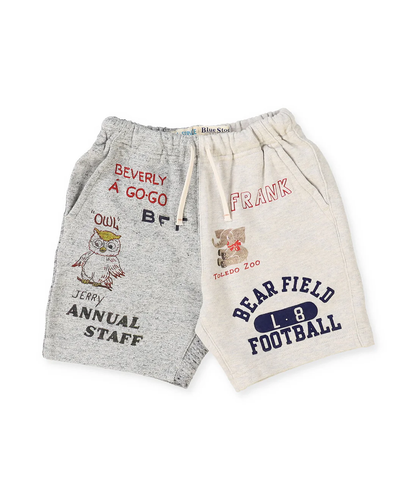 Denim Dungaree Football Sweatshorts - Crazy Grey - 120cm Last One