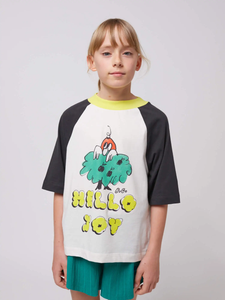 Bobo Choses Hello Joy ranglan sleeves T-shirt - 2/3Y, 4/5Y, 6/7Y, 8/9Y