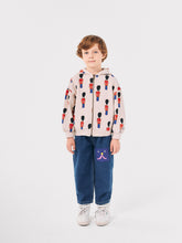 Load image into Gallery viewer, Bobo Choses Little Tin Soldiers all over Zipped Hoodie - 2/3Y, 4/5Y, 6/7Y