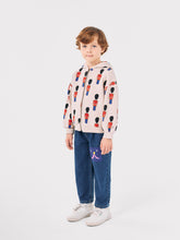 Load image into Gallery viewer, Bobo Choses Little Tin Soldiers all over Zipped Hoodie - 2/3Y, 4/5Y, 6/7Y