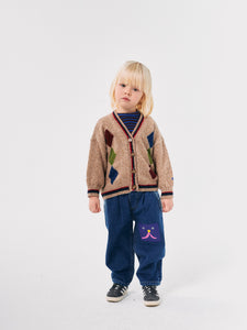 Bobo Choses Diamonds Intarsia Cardigan - 2/3Y, 4/5Y, 6/7Y