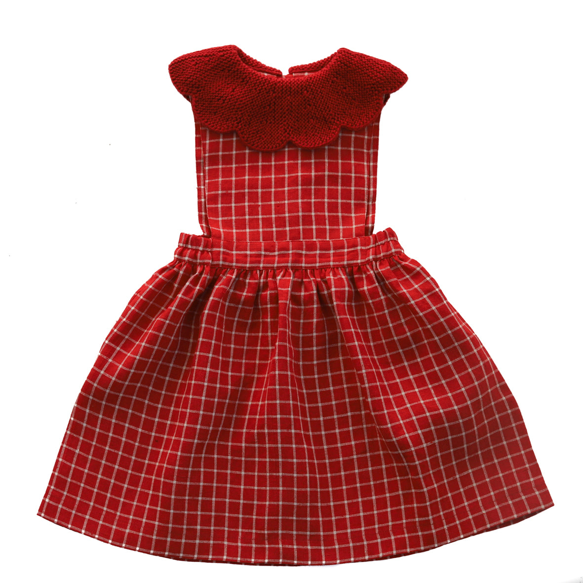 Kalinka Cordelia Pinafore - Red/Green - 2-4Y, 4-6Y