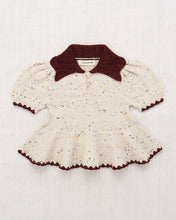 Load image into Gallery viewer, Misha &amp; Puff Crochet Trim Puff Top - Iris Confetti - 4Y, 5Y, 6Y, 8Y