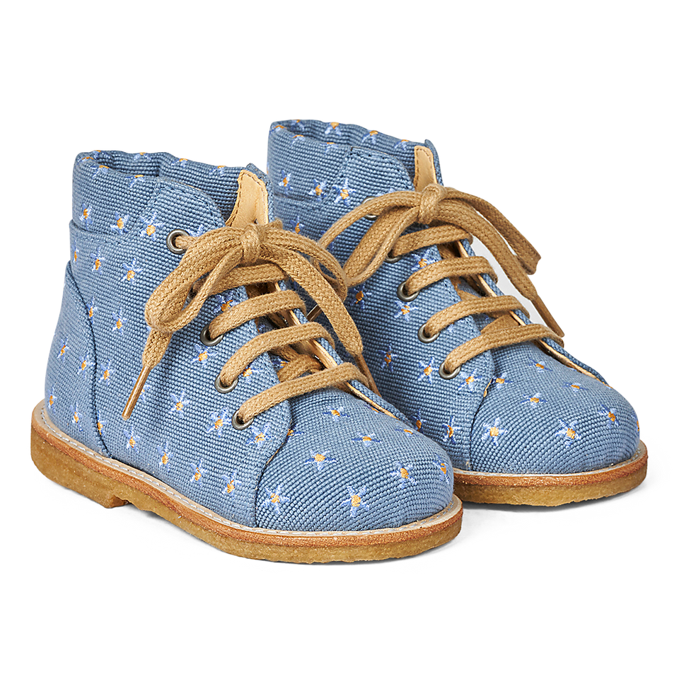 Angulus Canvas Boots with Laces - Denim Blue - 25, 26, 27