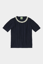 Load image into Gallery viewer, Fub Pointelle T-shirt - Dark Navy - 100cm Last One