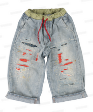 Load image into Gallery viewer, Denim Dungaree Hickory Remade Denim Pants - 120cm Last One