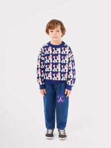 Bobo Choses Funny Face Denim Jogger Pants - 2/3Y, 4/5Y, 6/7Y