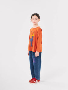 Bobo Choses Funny Face Denim Jogger Pants - 2/3Y, 4/5Y, 6/7Y