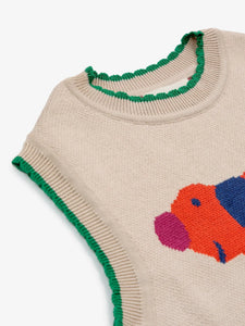 Bobo Choses Fairy Dog Jacquard Knitted Vest - 2/3Y, 4/5Y, 6/7Y, 8/9Y