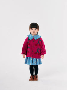 Bobo Choses CherryIntarsia Cardigan - 2/3Y, 4/5Y