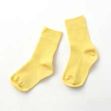 Load image into Gallery viewer, East End Highlanders Plain Rib Socks - Pink/Yellow/White