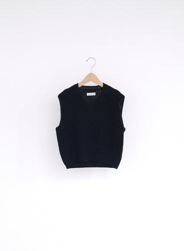 East End Highlanders Oversized Knit Vest - Navy - 100cm, 110cm