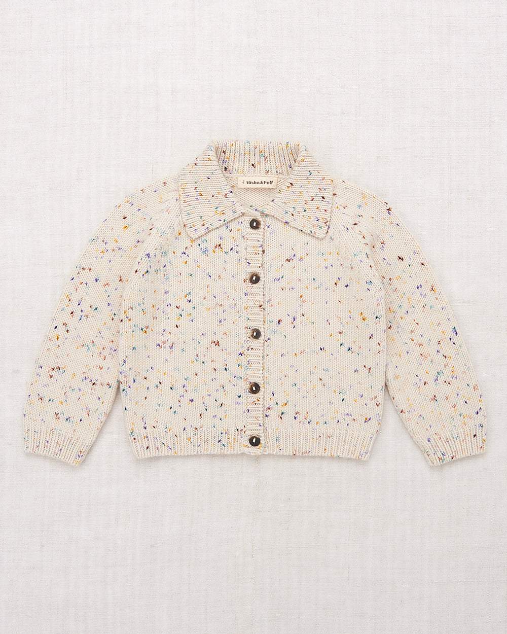 Misha & Puff Motley Cardigan - Iris Confetti - 3Y, 4Y, 5Y, 6Y, 8Y