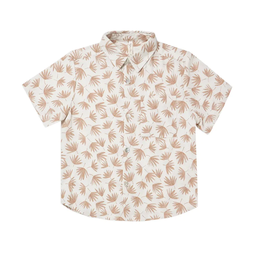 Rylee + Cru Collared Shirt - Palm - 4/5Y Last One