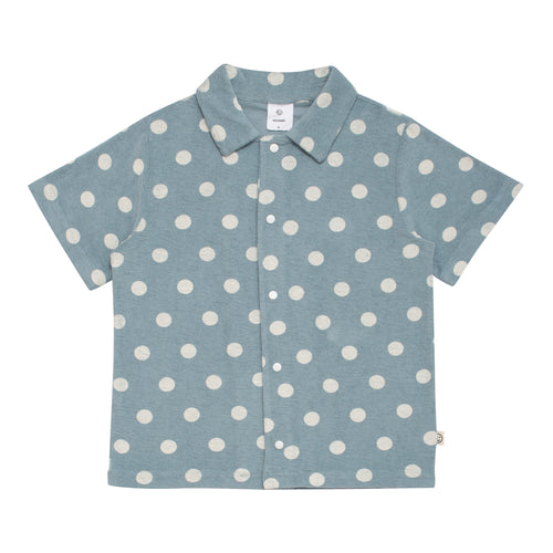 Wynken Beach Shirt - Ocean Green Dot - 4Y, 6Y