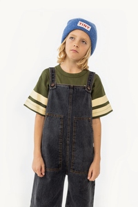 Tinycottons Denim Dungaree - Black - 3Y, 4Y, 6Y, 8Y