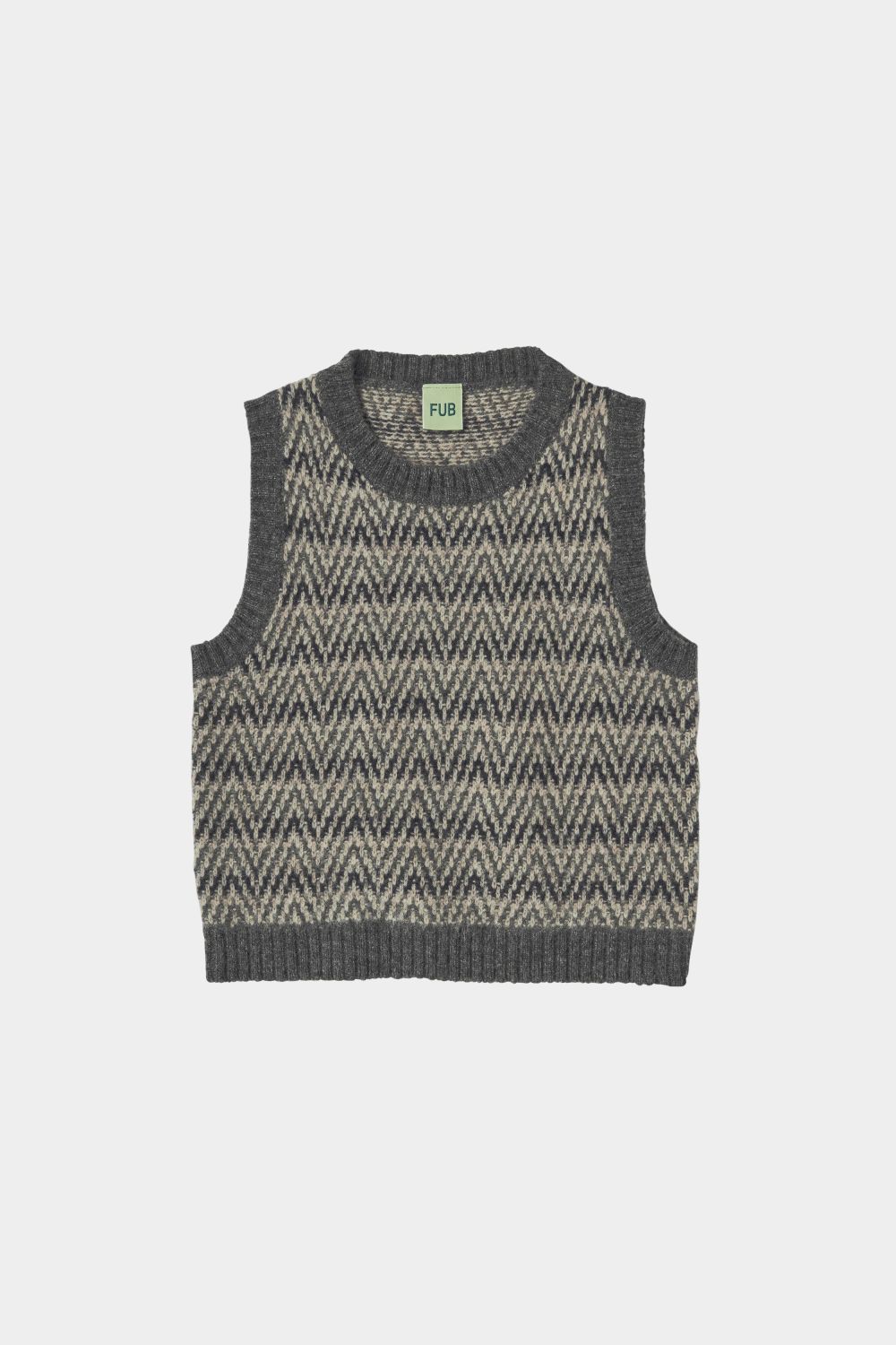 Fub Lambswool Vest - Grey Melange - 90cm, 100cm, 110cm, 120cm, 130cm