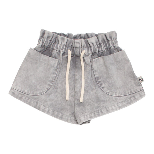 Wynken Tatto Short - Icy Grey Denim - 2Y, 4Y