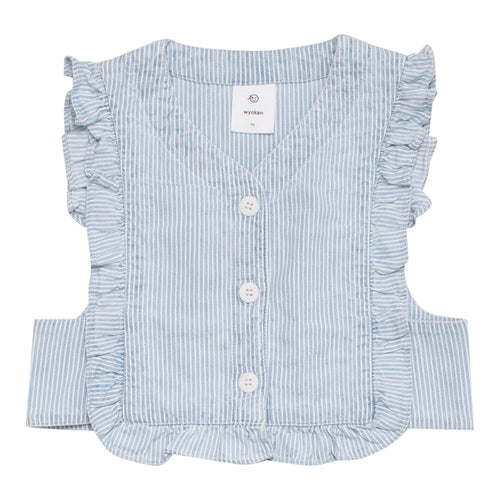 Wynken Alto Frill Waistcoat -Pale Hickory Denim - 2Y, 4Y, 6Y