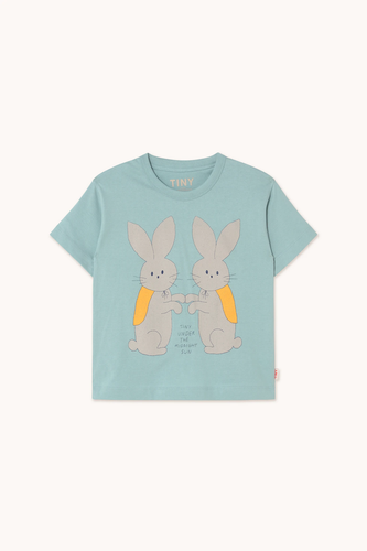 Tinycottons Bunnies Graphic Tee - Warm Gray - 3Y, 4Y, 6Y, 8Y