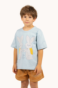 Tinycottons Bunnies Graphic Tee - Warm Gray - 3Y, 4Y, 6Y, 8Y