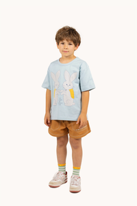 Tinycottons Bunnies Graphic Tee - Warm Gray - 3Y, 4Y, 6Y, 8Y