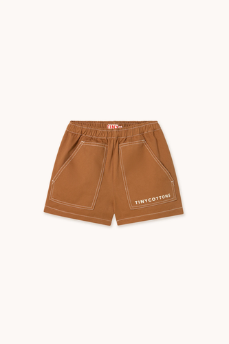 Tinycottons Solid Shorts - Brown - 3Y, 4Y, 6Y, 8Y