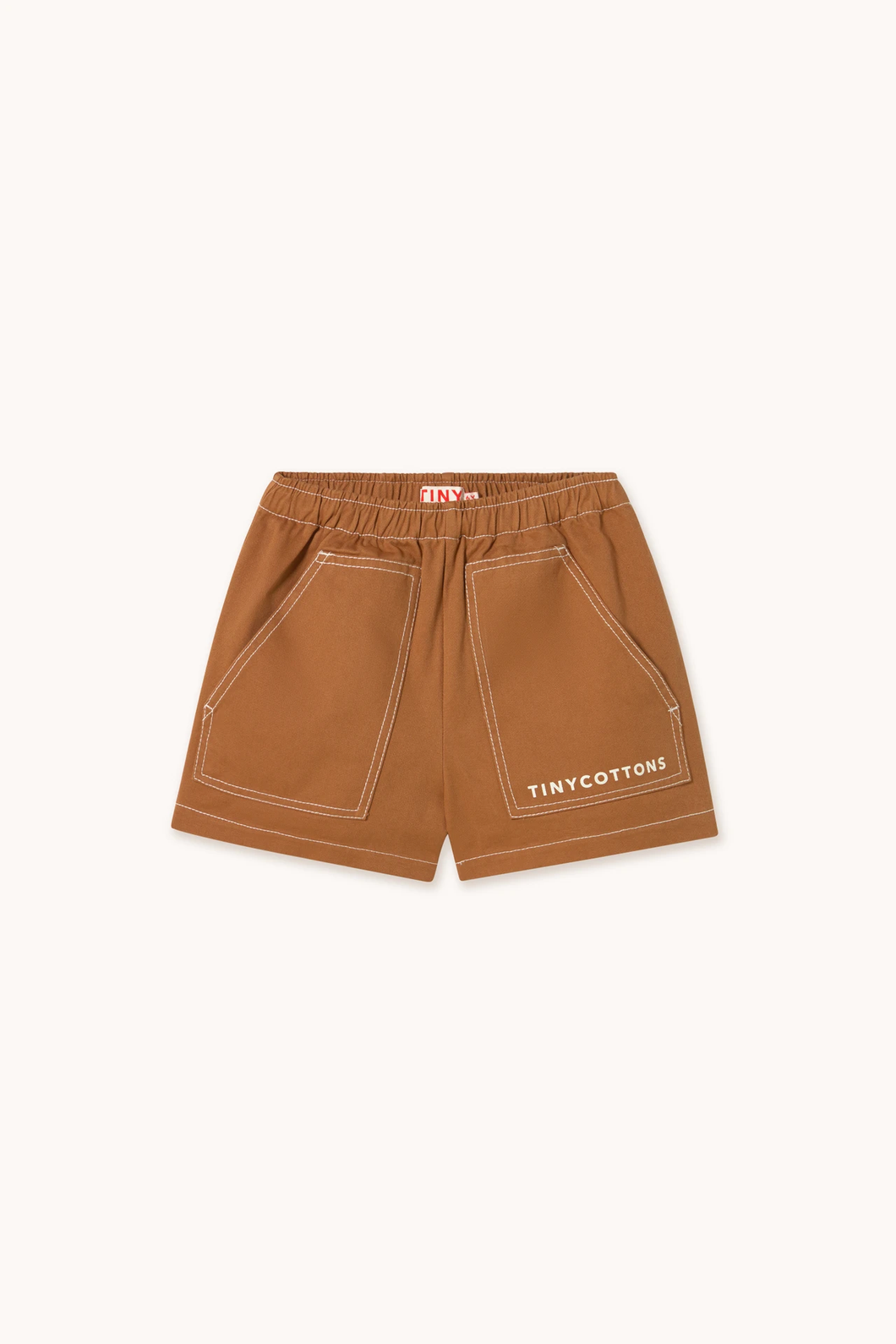 Tinycottons Solid Shorts - Brown - 3Y, 4Y, 6Y, 8Y