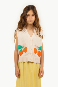 Tinycottons Strawberries Vest - Light Cream - 4Y, 8Y