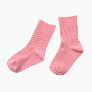 East End Highlanders Plain Rib Socks - Pink/Yellow/White