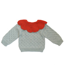 Load image into Gallery viewer, Kalinka Daisy Sweater - Moss/Mint - 2/3Y 3/4Y