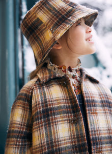 East End Highlanders Tulip Hat - Beige/Black/Brown Plaid