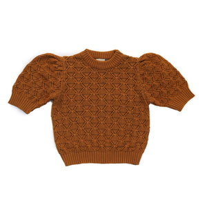 Kalinka Ona Sweater - Cream, Pumpkin, Moss - 2/4Y, 4/6Y