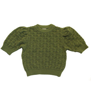 Kalinka Ona Sweater - Cream, Pumpkin, Moss - 2/4Y, 4/6Y