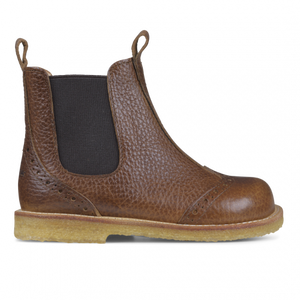 Angulus Chelsea Boot with Hole Pattern - Medium Brown - 28，31