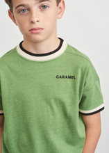 Load image into Gallery viewer, Caramel Dregea T-shirt - Basil - 2Y Last One