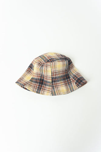 East End Highlanders Tulip Hat - Beige/Black/Brown Plaid