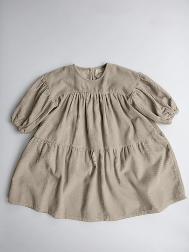 The Simple Folk The Auvrie Dress - Oatmeal - 4/5Y Last One