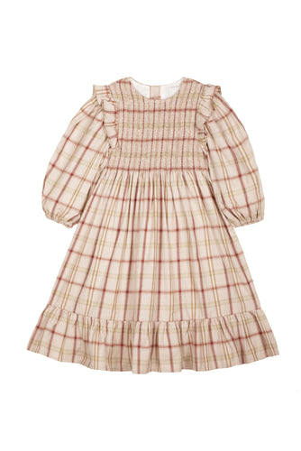 Mipounet Smocked Viyella Tartan Dress - 2Y, 4Y, 6Y