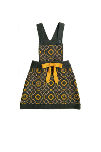 Mabli Brecon Pinafore - Juniper - 2Y, 4Y, 6Y