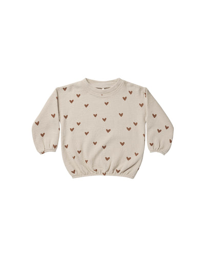 Rylee + Cru Slouchy Pullover - Heart - 12/18M, 6/7Y