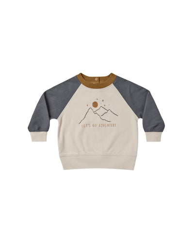 Rylee + Cru Raglan Sweatshirt - Let's Go Adventure - 2/3Y