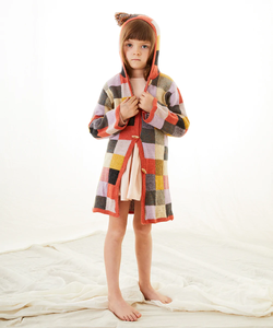 Oeuf Patchwork Hooded Coat - Rose - 2/3Y, 3/4Y, 4/5Y, 5/6Y, 6/7Y