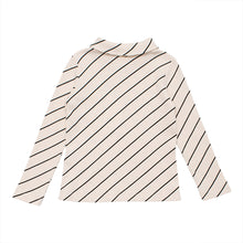 Load image into Gallery viewer, Wynken Luna Roll Neck Tee - Milk Diagonal Stripe - 2Y Last One