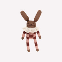 Load image into Gallery viewer, Main Sauvage Knitted Soft Toy - Bunny - Sienna Check Pyjamas