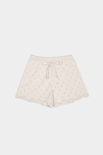 Mipounet Cotton Openwork Short - Camel - 2Y, 6Y