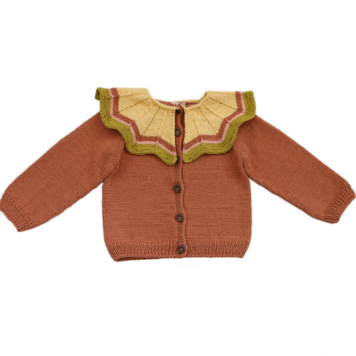 Kalinka Kids Butterfly Cardigan - Copper - 3-4Y, 4-5Y, 5-6Y