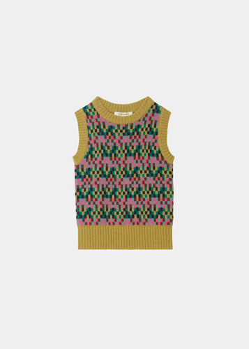 Caramel Maple Vest - Sand Fairisle - 3Y, 4Y, 6Y